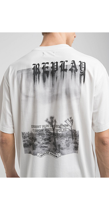 オーバーフィット ベーシックジャ－ジーコットンプリントTシャツ 詳細画像